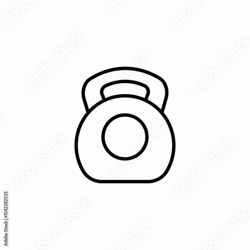 gym fitness kettlebell icon sign vector