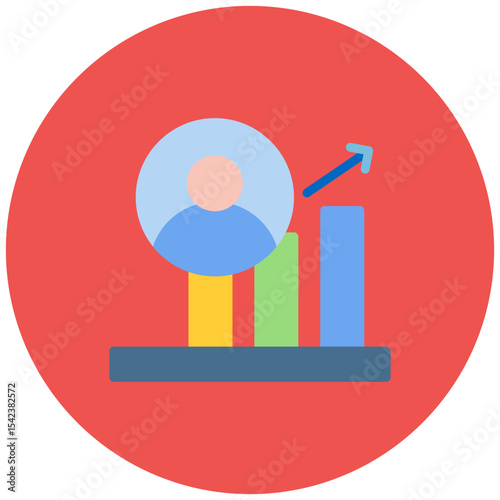 Employee Promotion icon vector image. Can be used for Staff Management.