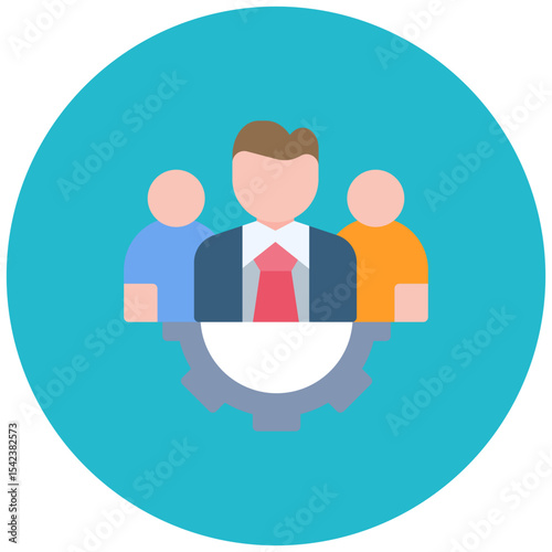 Employee Productivity icon vector image. Can be used for Staff Management.