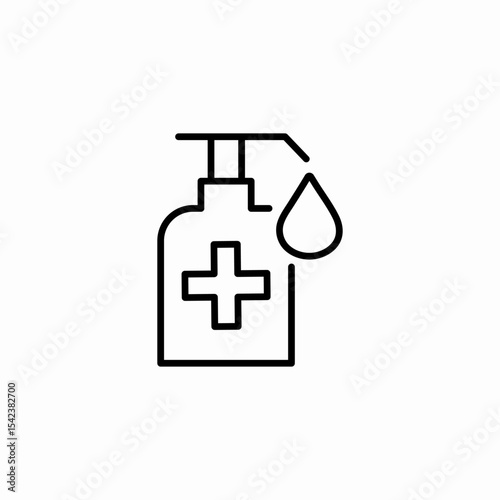 hand sanitizer drop icon sign vector