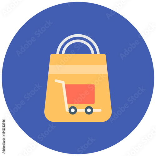 Bag icon vector image. Can be used for Online Store.