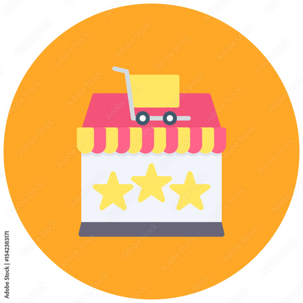 Fototapeta premium Ratings icon vector image. Can be used for Online Store.