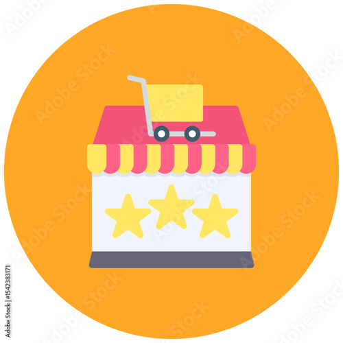 Ratings icon vector image. Can be used for Online Store.