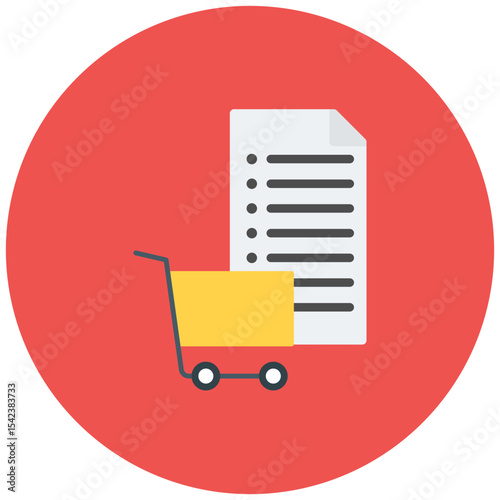 Cart Details icon vector image. Can be used for Ecommerce Store.