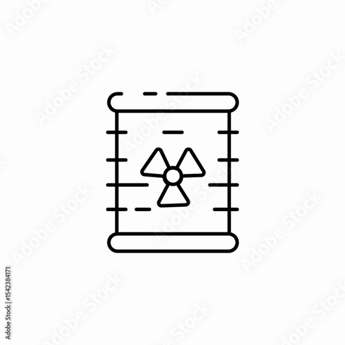 radioactive waste barrel icon sign vector