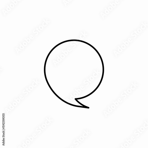 single speech bubble icon sign vector