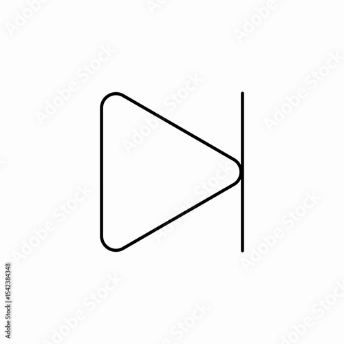 skip forward media icon sign vector