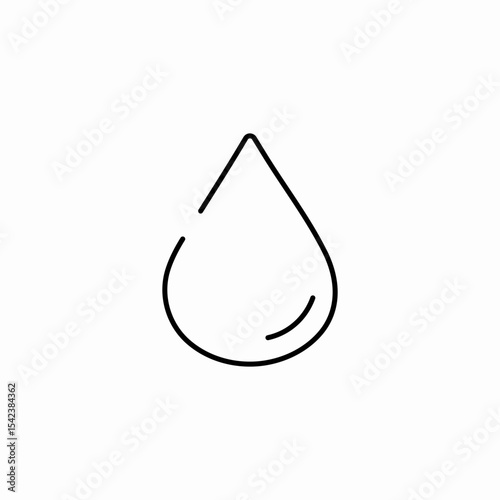 single water drop icon sign vector