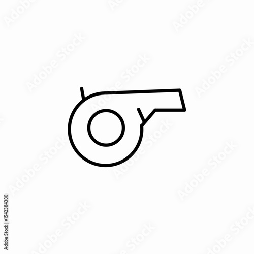 sports referee whistle icon sign vector