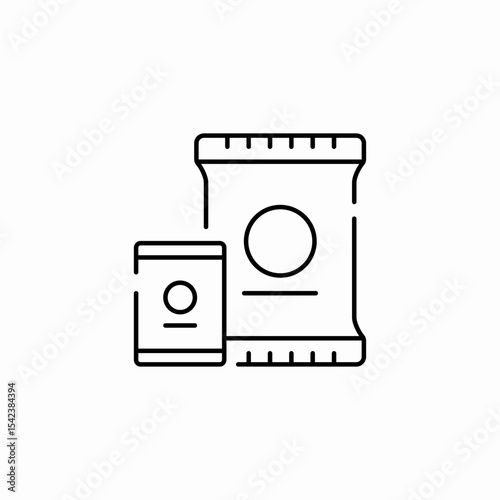 snack bag can icon sign vector