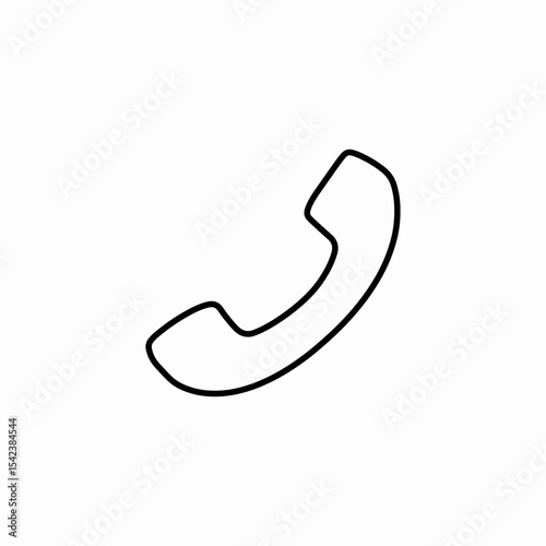 telephone handset call icon sign vector