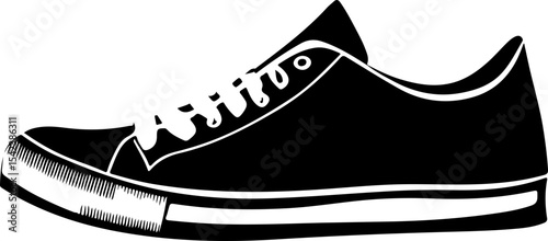 graphic illustration of a low top sneaker