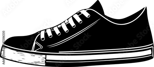graphic illustration of a low top sneaker