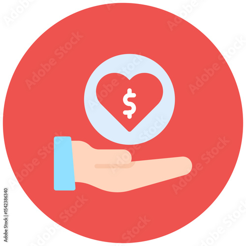 Philanthropy icon vector image. Can be used for Charity.