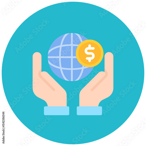 Nonprofit Organization icon vector image. Can be used for Charity.