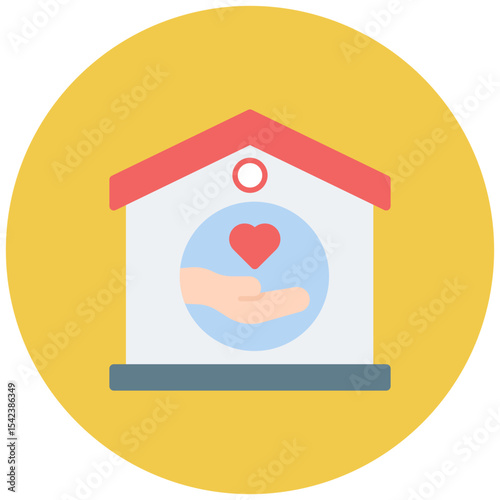 Shelter icon vector image. Can be used for Charity.