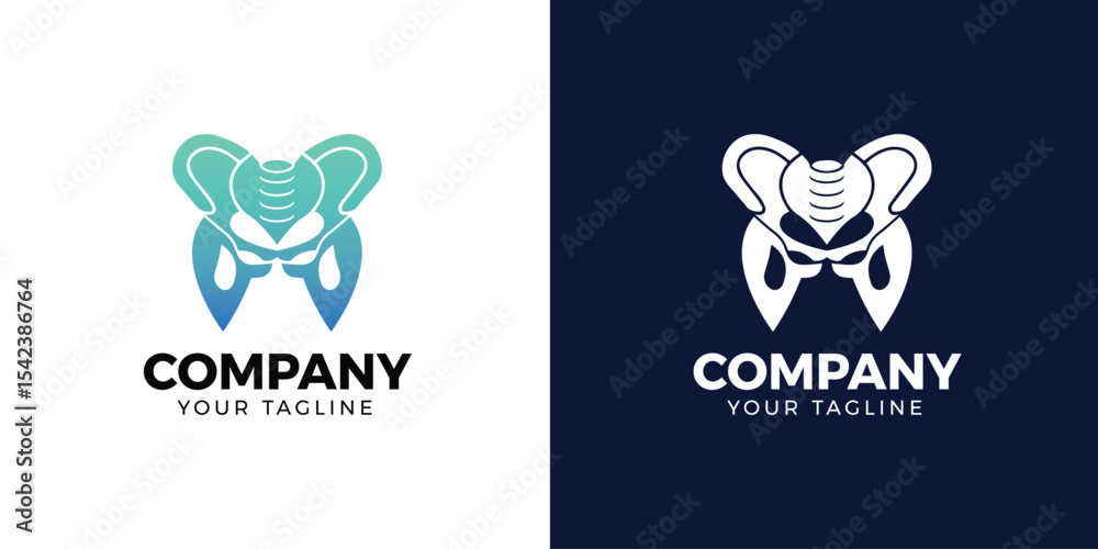 Fototapeta premium Creative Pelvis Logo Design Vector Template