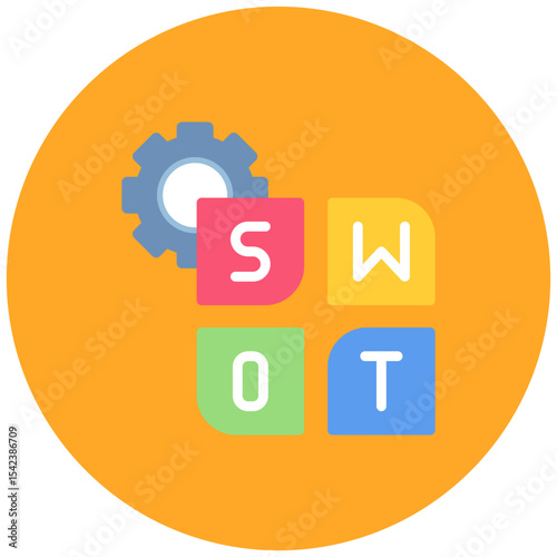 SWOT Analysis icon vector image. Can be used for Survey.