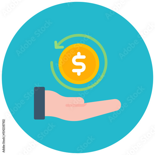 Return on Investment icon vector image. Can be used for Business Performance.