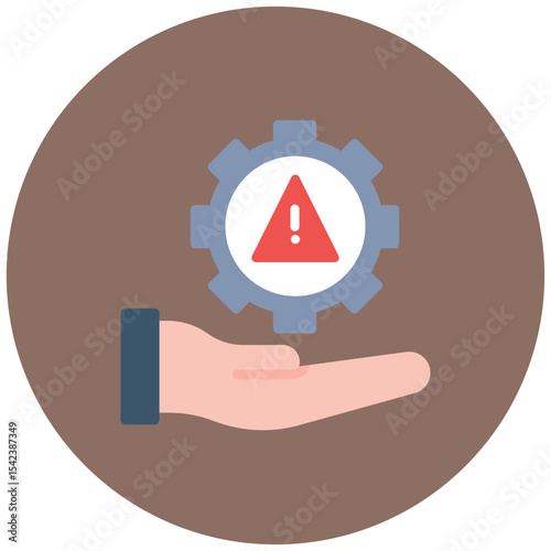 Risk Management icon vector image. Can be used for Business Performance.