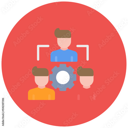 Team Collaboration icon vector image. Can be used for Business Performance.