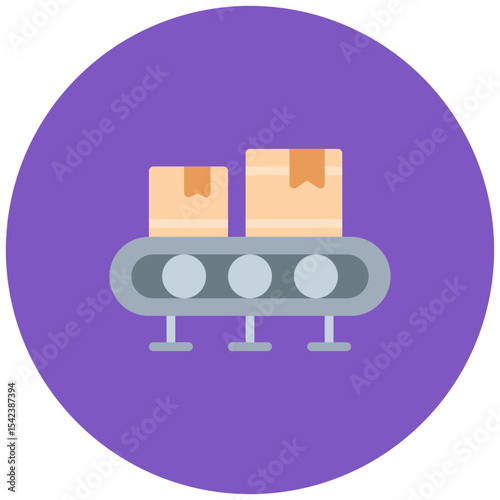 Conveyor Belt icon vector image. Can be used for Mass Production.