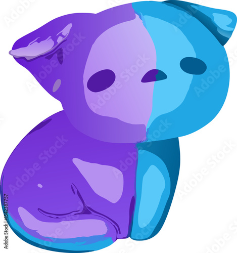 A drowsy cat sits peacefully, its relaxed posture conveying calmness and tranquility 