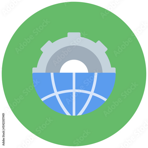 Global Production icon vector image. Can be used for Mass Production.