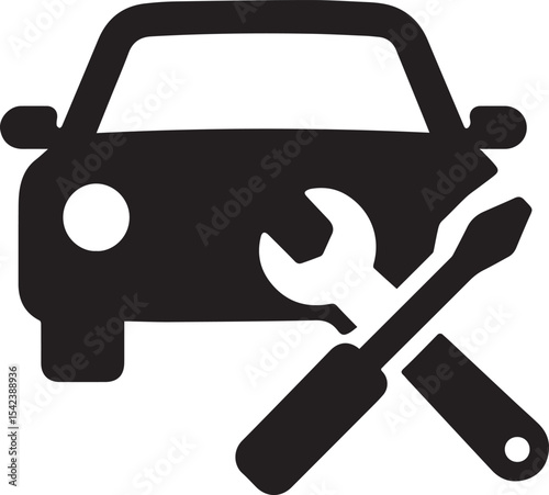 Car repair service icon. Car repair  vector sign. 