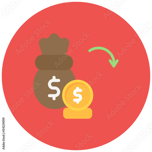 Loan Transfer icon vector image. Can be used for Loan.