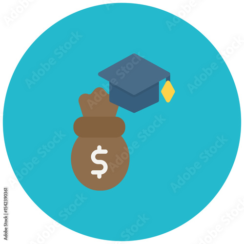 Student Loan icon vector image. Can be used for Loan.