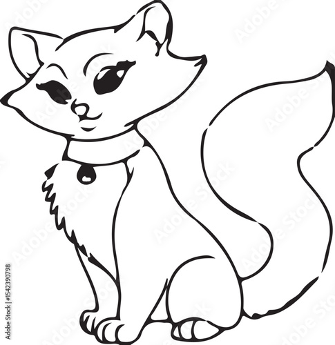 vector illustration of a cat