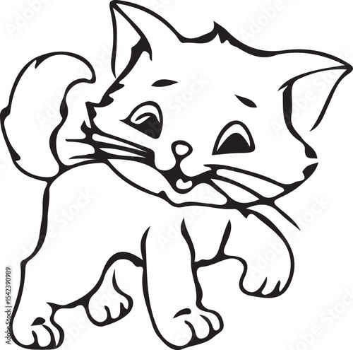 vector illustration of a cat
