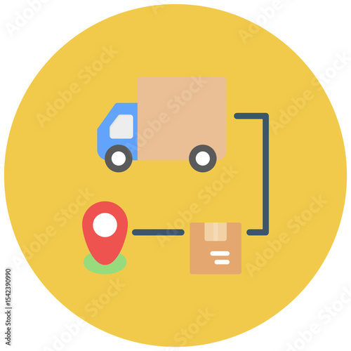 Supply Chain icon vector image. Can be used for Operations Management.