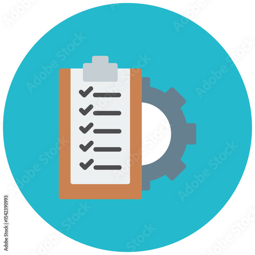 Task Scheduling icon vector image. Can be used for Operations Management.