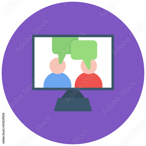 Remote Collaboration icon vector image. Can be used for Remote Working.
