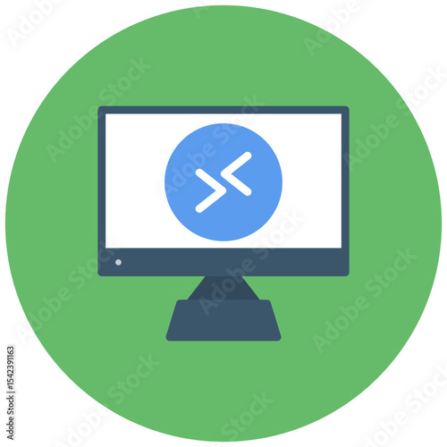 Remote Desktop icon vector image. Can be used for Remote Working.