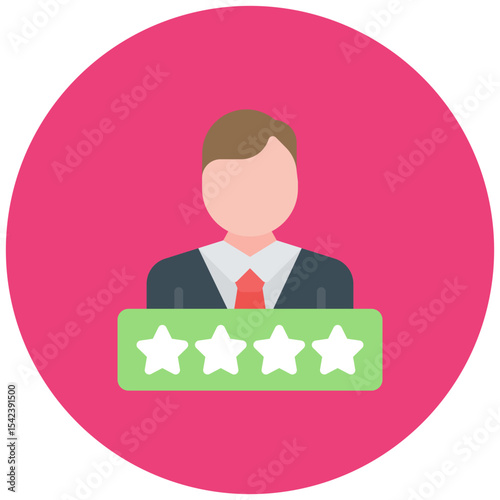 Client Satisfaction icon vector image. Can be used for Freelancer.