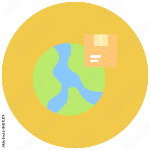 International Shipping icon vector image. Can be used for Order Fulfilment.
