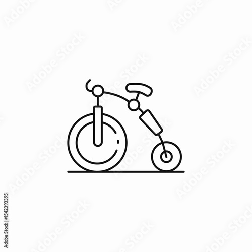 kids tricycle bike icon sign vector