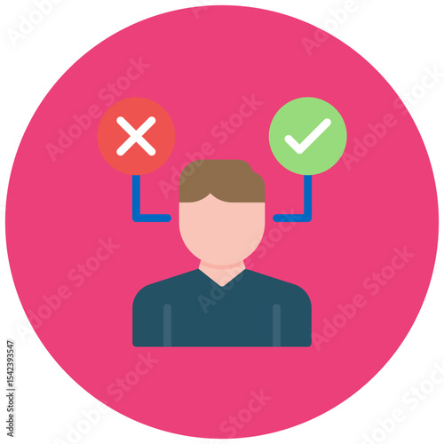 Decision Making icon vector image. Can be used for Headhunting.