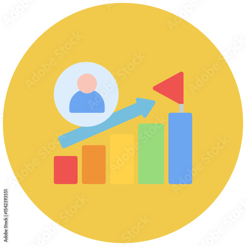 Career Advancement icon vector image. Can be used for Headhunting.