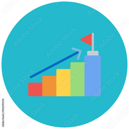 Career Path icon vector image. Can be used for Headhunting.