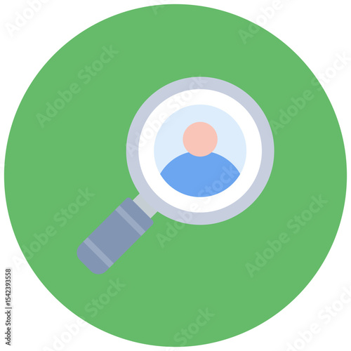 Employee Search icon vector image. Can be used for Headhunting.