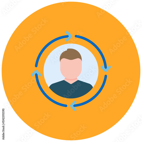 Recruitment Lifecycle icon vector image. Can be used for Headhunting.