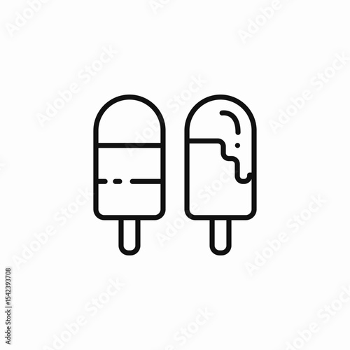 melting ice creams icon sign vector