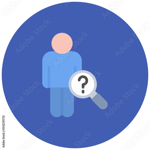 Search Candidate icon vector image. Can be used for Headhunting.