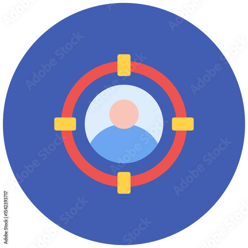 Target Profile icon vector image. Can be used for Headhunting.