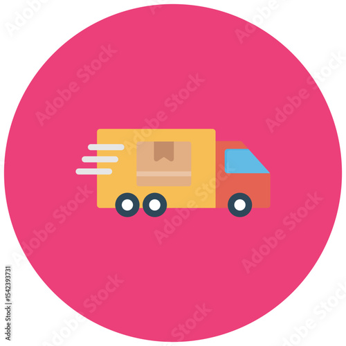Delivery Truck icon vector image. Can be used for Manufacturing and Distribution.