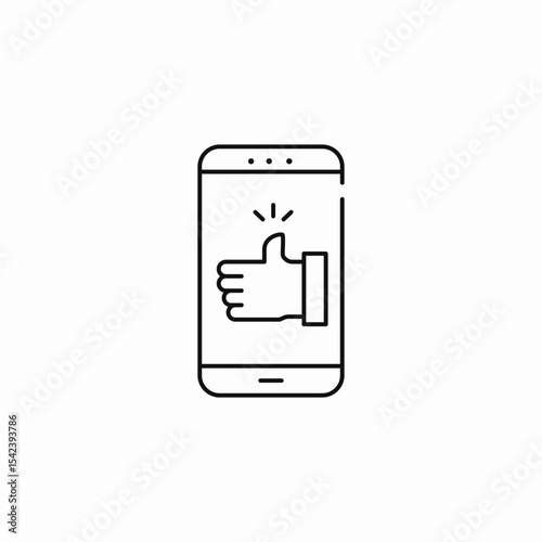mobile phone like icon sign vector